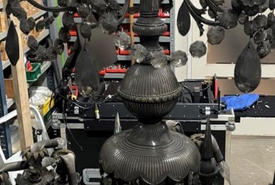 brandschade kroonluchter herstellen en reinigen